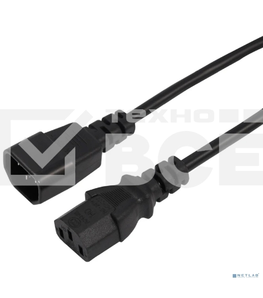 Шнур сетевой Rexant IEC 320 C13 – IEC 320 C14 3x0,75мм², 0,6м