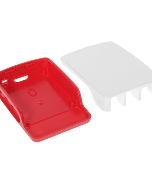 Компьютерный корпус Qumo ABS Plastic, Raspberry Pi 4, White+Red(RS030)