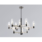 Люстра Ambrella light LH55505/12 SN/BK/CL сатин никель/черный/прозрачный E14*12 max 40W D860*905, фото9