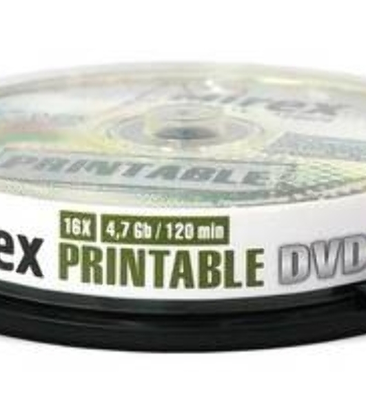 Диск DVD-R Mirex 4.7 Gb, 16x, Cake Box (10), Ink Printable (10/300)
