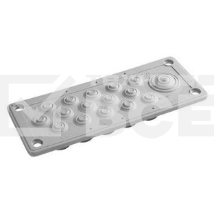 Ввод кабельный пластик V0 UL94. (16 отв.) IP54 ДКС R5HTC16