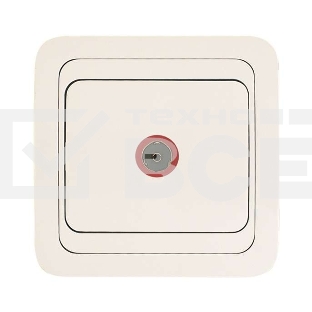 Розетка TV 1-м СП Mimoza 16А IP20 бел./бел. Makel 12007