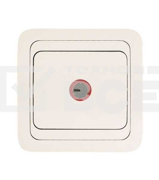 Розетка TV 1-м СП Mimoza 16А IP20 бел./бел. Makel 12007