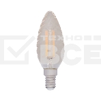 Лампа светодиодная филаментная Rexant Витая свеча LCW35 7.5 Вт 600 Лм 2400K E14 золотистая колба, фото 1