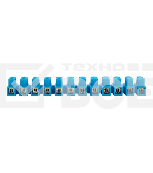 Клеммная винтовая колодка KВ-14 6-14, ток 20 A, полиэтилен синий Rexant (10 шт./уп.)