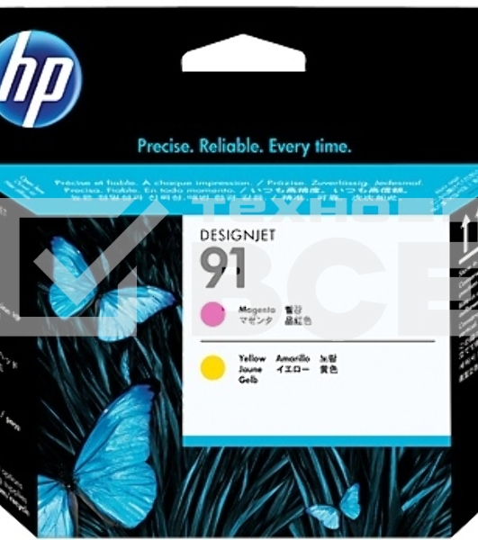 Картридж струйный HP №91 C9461A пурпурный/желтый печатающая головка для HP DJ Z6100