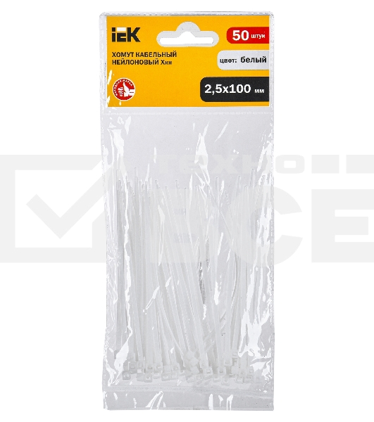 Хомут Iek UHH20-D025-100-050 2,5х100 мм нейлон (50 шт)