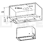 Вытяжка встраиваемая Elica LANE IX/A/52 нержавеющая сталь управление: кнопочное (1 мотор), фото3