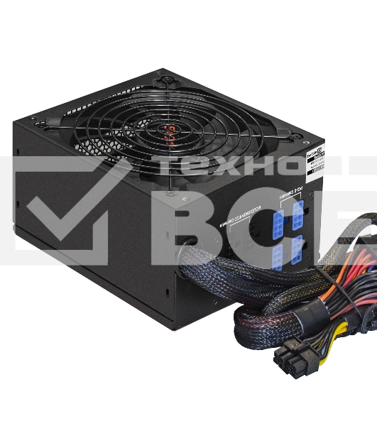 Серверный блок питания  700W ExeGate ServerPRO-700RADS (ATX, for 3U+ cases, APFC, КПД 80% (80 PLUS), 14cm fan, 24pin, 2(4+4)pin, PCIe, 5xSATA, 4xIDE, FDD, Cable Management, black)