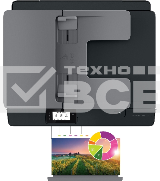 МФУ струйный HP Smart Tank 530 AiO (4SB24A), A4, цветной, печ. до 22 стр/мин. (ч/б) до 16 стр/мин. (цвет), скан. до 5 стр/мин. (ч/б) 3 стр/мин. (цвет), 1200x1200dpi, USB, Wi-Fi, BlueTooth, Air Print, Mopria
