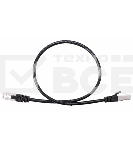 Патч-корд литой AOpen ANP522B-BK-0.5M FTP кат.5e (7/0.16) черный 0,5m