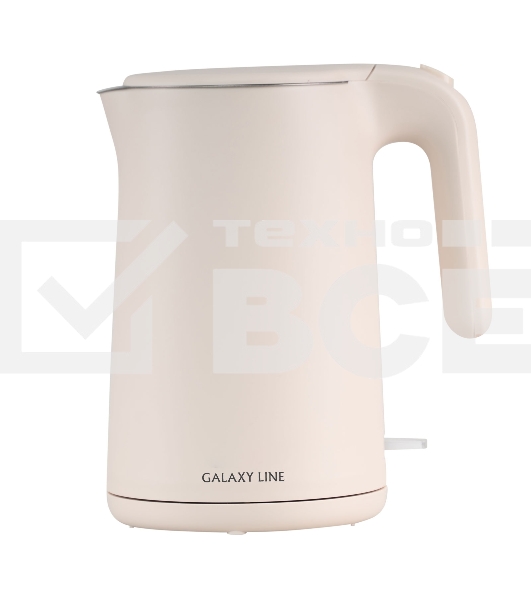 Чайник электрический Galaxy Line GL 0327, пудровый, пластик, 1800 Вт, 1,5 л