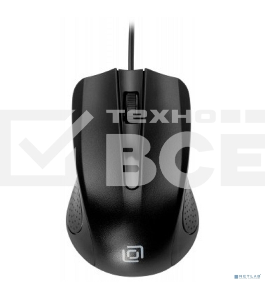 Мышь проводная Oklick 225M черный, 1200 dpi, USB, кнопки - 3