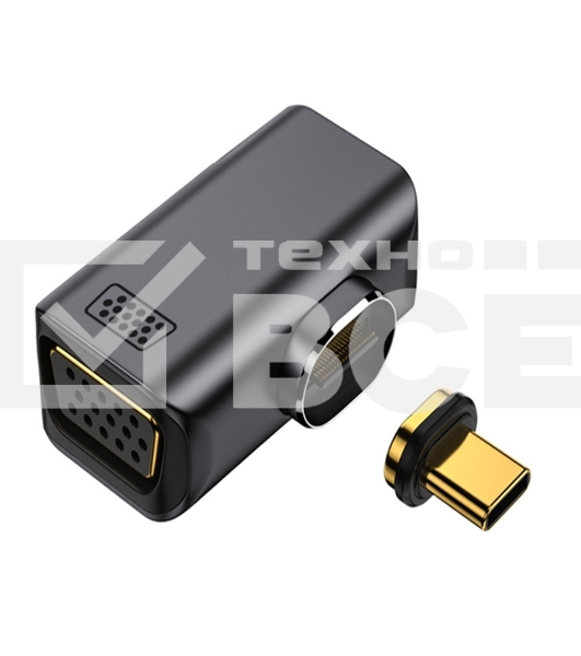 Переходник Type C папа на VGA мама с магнитным разъемом
