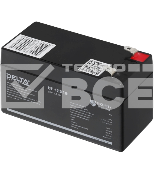 Батарея Delta DT 12012 (12V, 1.2Ah)