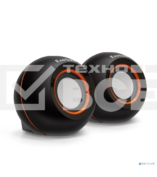 Акустическая система 2.0 ExeGate EX287053RUS Disco 180 (питание USB, 2х3Вт (6Вт RMS), 100-20000Гц, черный)