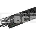 Блок распределения питания Rexant для 19' шкафов, горизонтальный, 8 розеток C13, 10A, без выкл, алюм корп, шнур 2м, вилка C14, фото4