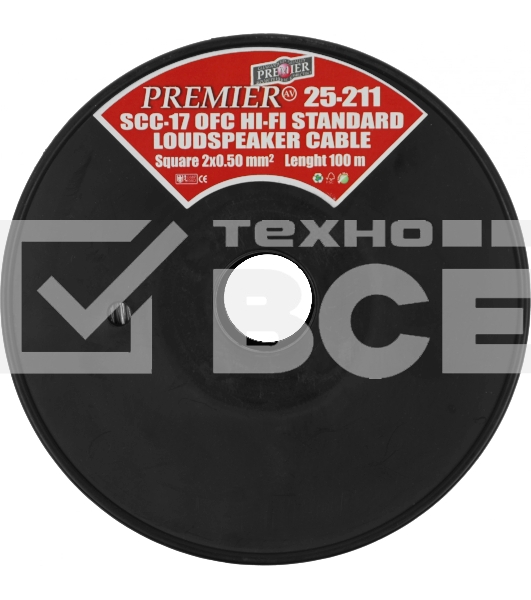 Кабель акустический Premier SCC-17 BC 100м. прозрачный (25-211 100)