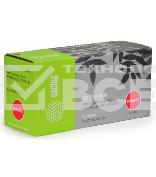 Картридж лазерный Cactus CS-TK560BK черный (12000 стр.) для KYOCERA FS-C5300DN