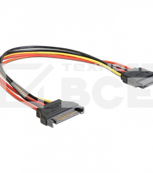Удлинитель кабеля питания SATA Cablexpert CC-SATAMF-02, 15pin(M)/15pin(F), 50см