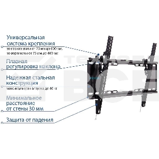 Кронштейн для телевизора Kromax IDEAL-102 черный 32