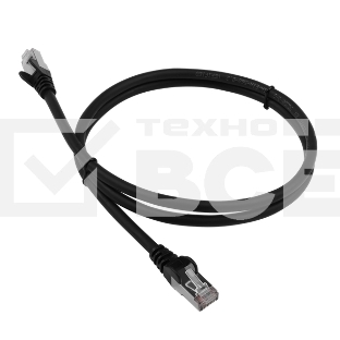 Патч-корд LANMASTER LSZH FTP кат.6, 0.5 м, черный