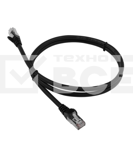 Патч-корд LANMASTER LSZH FTP кат.6, 0.5 м, черный