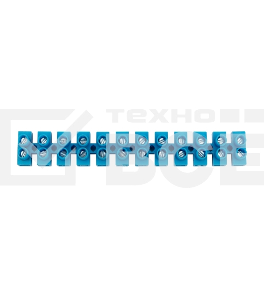 Клеммная винтовая колодка KВ-14 6-14, ток 20 A, полиэтилен синий Rexant (10 шт./уп.)