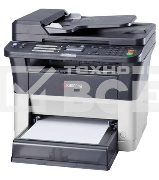 МФУ лазерный Kyocera Ecosys FS-1025MFP (1102M63RU0/1102M63RUV/1102M63RU2/1102M63NX2/1102M63DZ2), A4, ч/б, печ. до 25 стр/мин., скан. до 18 стр/мин. (ч/б) 6 стр/мин. (цвет), 600 x 1800 dpi (печать) 600x600dpi (скан), USB, RJ-45