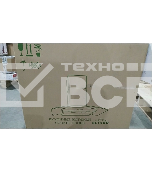 Вытяжка каминная Elikor Жемчуг 60П-700-Е4Д перламутровый/белое стекло управление: сенсорное (1 мотор)