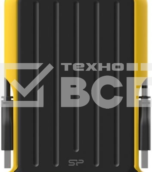 Внешний HDD 2.5' 2.0Tb Silicon Power Armor A66 SP020TbPHD66SS3Y черно-желтый (USB3.2, прорезиненный, противоударный MIL-STD-810G, пыле-влагозащищенный IPX4)