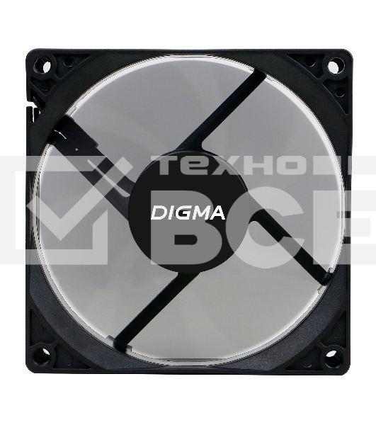 Вентилятор для корпуса Digma DFAN-90 черный, 90 мм, 1800 об/мин, 23 дБ, 3 pin