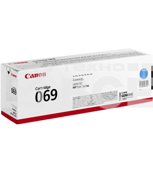 Картридж лазерный Canon 069C (5093C002) голубой (1900 стр.) для Canon MF752Cdw/754Cdw, LBP673Cdw