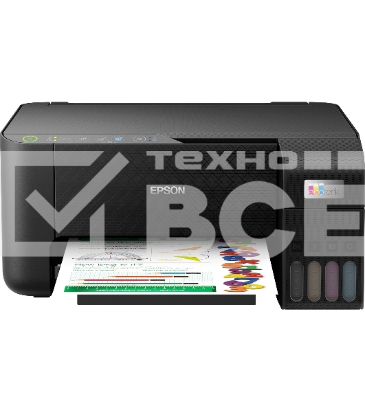 МФУ струйный Epson L3250 (C11CJ67412/C11CJ67418/C11CJ67405/C11CJ67408/C11CJ67503/C11CJ67508/C11CJ67523), A4, цветное, печ. до 33 стр/мин. (ч/б)  до 15 стр/мин. (цвет), скан. до 11 стр/мин. (ч/б) 28 стр/мин. (цвет), 1440 x 5760 dpi (печать) 1200x2400dpi (с