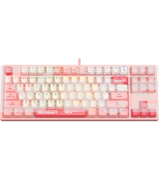 Клавиатура A4Tech Bloody S87 Energy (S87 USB ENERGY PINK) проводная USB розовый