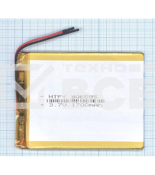 Аккумулятор Li-Pol (батарея) 3*65*85мм 2pin 3.7V/1700mAh
