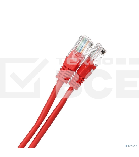 Патч-корд литой Aopen/Qust UTP кат.5е 1м красный