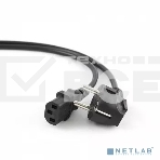 Кабель сетевой CAC10-EU-C13-3M Wize, 3 м, Евровилка 3 pin - C13, 10 А, черный, пакет, фото 1