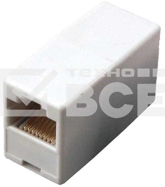 Проходной адаптер Rexant, RJ-45(8P-8C), UTP неэкранированный, категория 5e, (гнездо-гнездо)