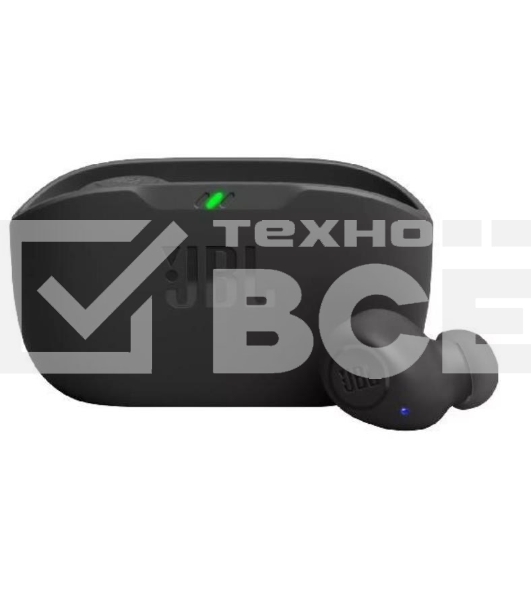 Наушники TWS JBL Wave Buds черный, внутриканальные, Bluetooth, быстрая зарядка, до 8 ч