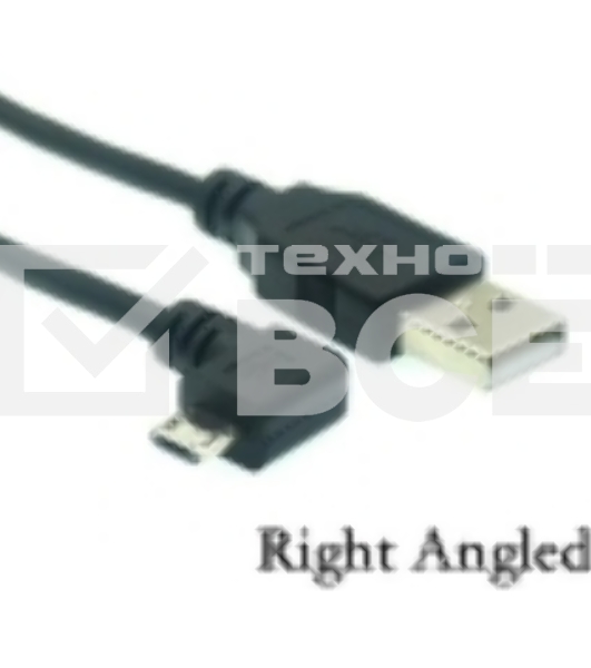 Кабель USB  Type A на Micro USB угол вправо 1,5 м