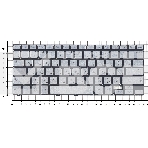 Клавиатура для ноутбука Samsung 740U3E NP740U3E серебристая, фото3