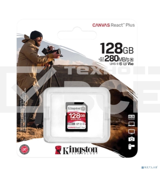 Флеш карта SDXC Kingston SDR2V6/128Gb Canvas React Plus w/o adapter 128Gb