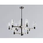 Люстра Ambrella light LH55505/12 SN/BK/CL сатин никель/черный/прозрачный E14*12 max 40W D860*905, фото7
