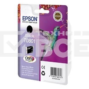 Картридж струйный Epson C13T08014011 черный для Epson St Ph P50/PX660/PX720WD (330стр.)