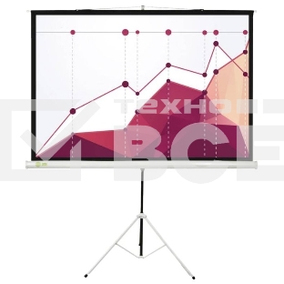 Экран Cactus 180x180см Triscreen CS-PST-180x180 1:1 напольный рулонный белый