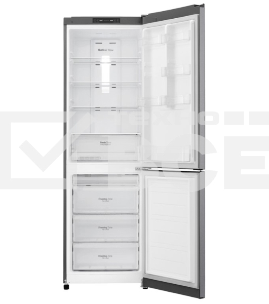 Холодильник LG GA-B419SDJL серый двухкамерный 223/79л морозилка снизу, No Frost
