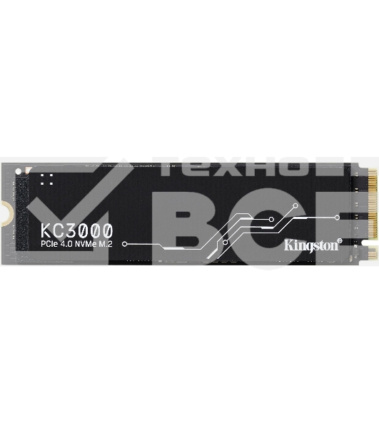 Накопитель SSD Kingston KC3000, 4Tb, PCIe 4.0 x4, M.2 2280, NVMe, R/W 7000/7000, с радиатором
