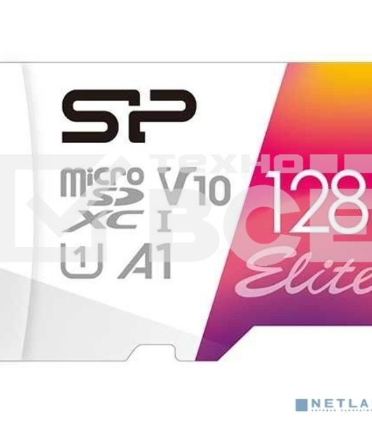 Флеш карта microSD 128GB Silicon Power Elite A1 microSDXC Class 10 UHS-I U3 100 Mb/s (SD адаптер)
