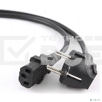 Кабель питания Cablexpert PC-186-1-1.8M, 1.8м, Schuko- C13, 3x1кв.мм, черный, с заземлением, пакет, фото5